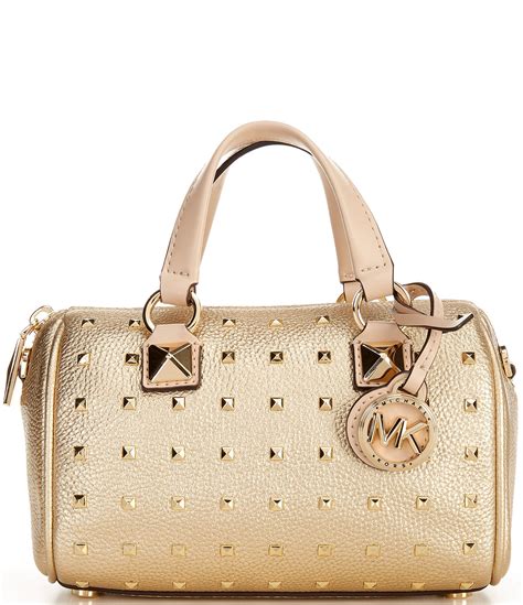 michael kors grayson satchel gold|michael kors grayson satchel small.